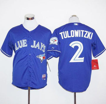 Troy Tulowitzki Toronto Blue Jays blue Alternate jersey