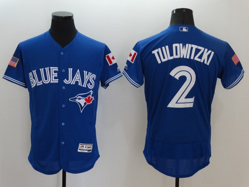 Troy Tulowitzki Toronto Blue Jays blue Fashion jersey