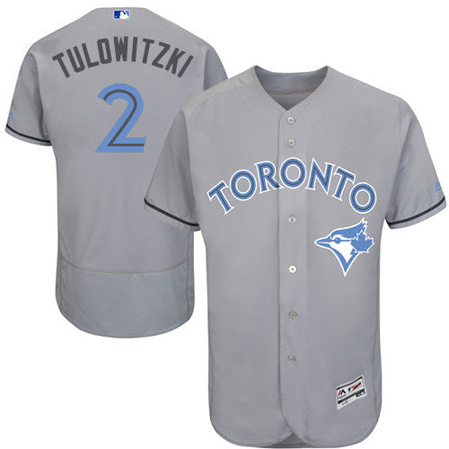 Troy Tulowitzki Toronto Blue Jays gray jersey
