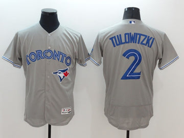 Troy Tulowitzki Toronto Blue Jays grey jersey