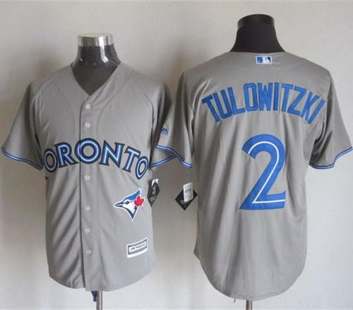 Troy Tulowitzki Toronto Blue Jays grey jersey