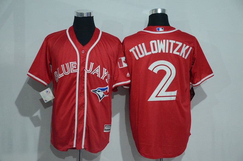 Troy Tulowitzki Toronto Blue Jays red Alternate jersey
