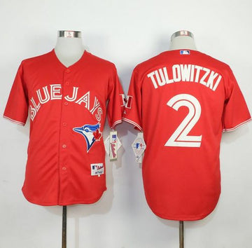 Troy Tulowitzki Toronto Blue Jays red jersey