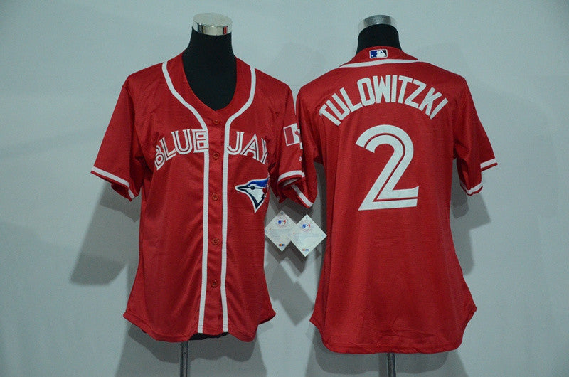 Troy Tulowitzki Toronto Blue Jays red Alternate jersey