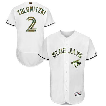 Troy Tulowitzki Toronto Blue Jays white Authentic jersey