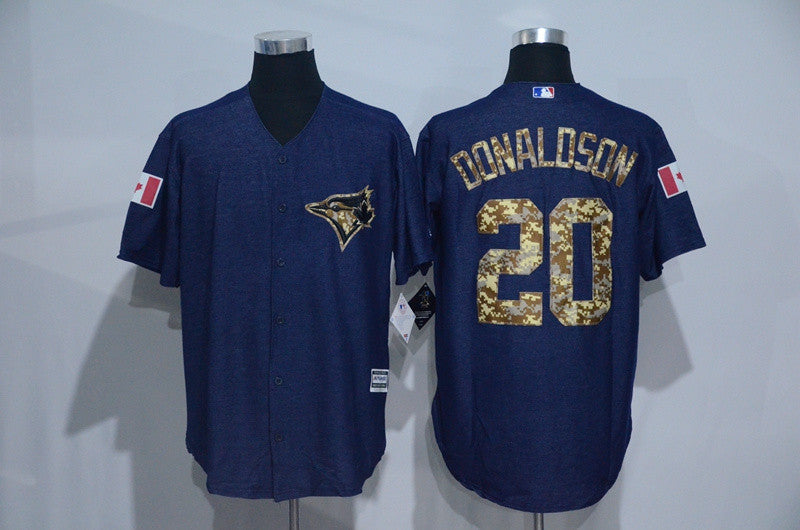 Josh Donaldson Toronto Blue Jays navy Salute To Service jersey
