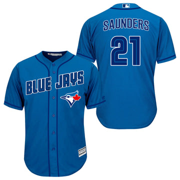 Michael Saunders Toronto Blue Jays blue jersey