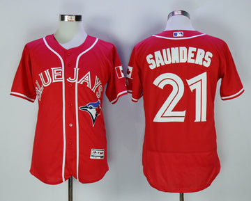Michael Saunders Toronto Blue Jays red jersey