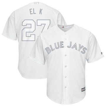 Vladimir Guerrero Jr El K Toronto Blue Jays white jersey
