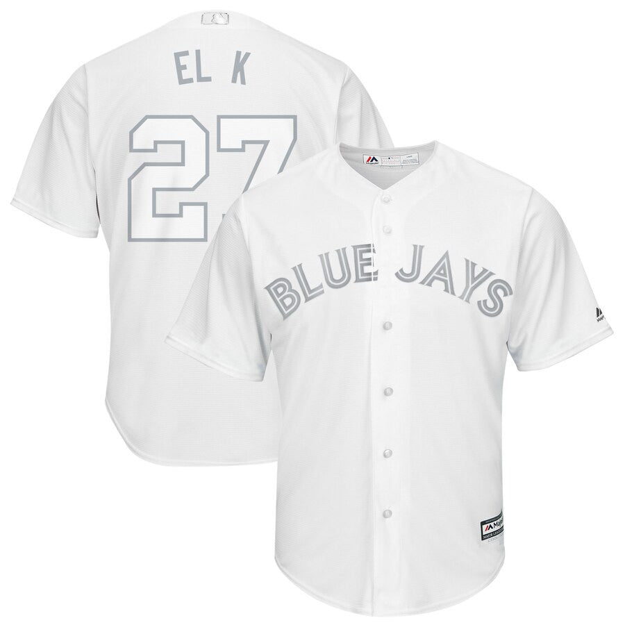 Vladimir Guerrero Jr El K Toronto Blue Jays white jersey