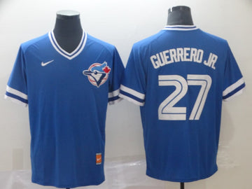 Vladimir Guerrero Jr Toronto Blue Jays royal Throwback jersey