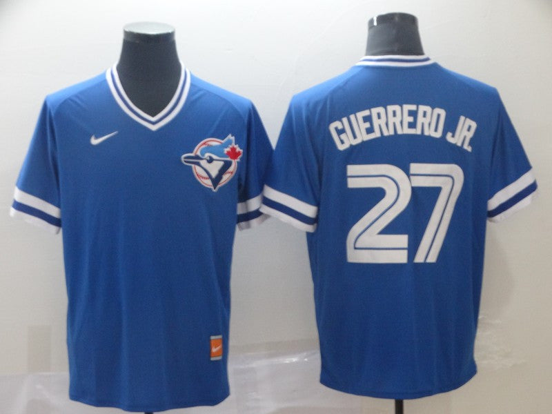 Vladimir Guerrero Jr Toronto Blue Jays royal Throwback jersey