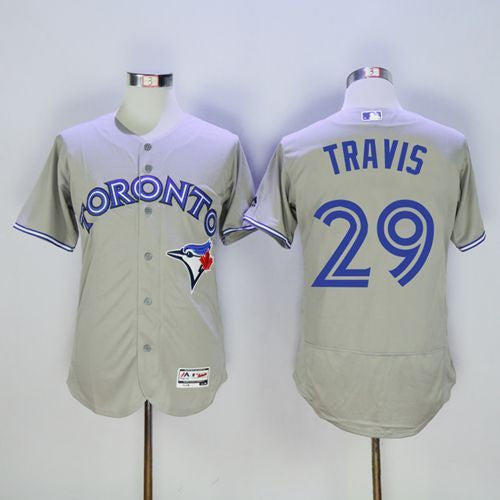 Devon Travis Toronto Blue Jays grey Authentic jersey