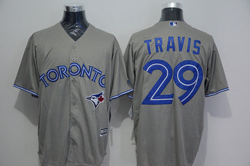 Devon Travis Toronto Blue Jays grey jersey