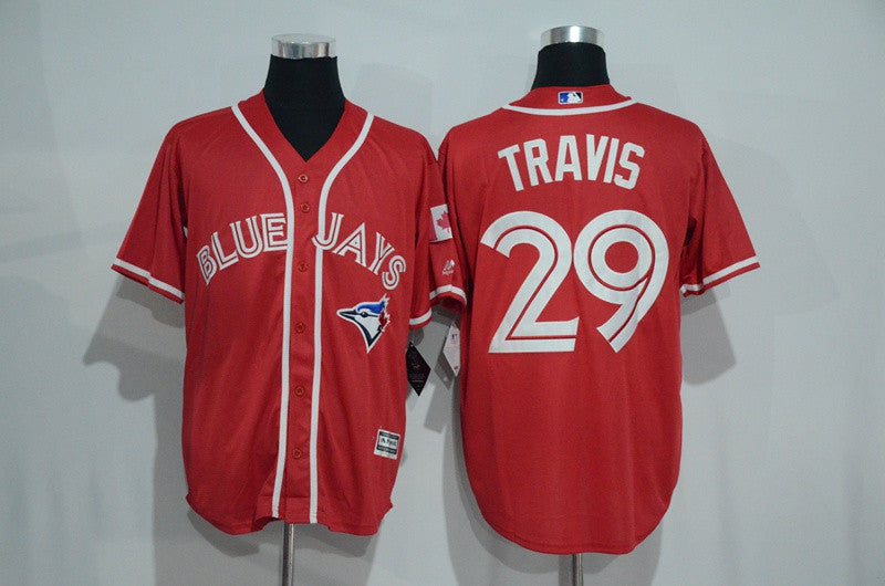 Devon Travis Toronto Blue Jays red Alternate jersey