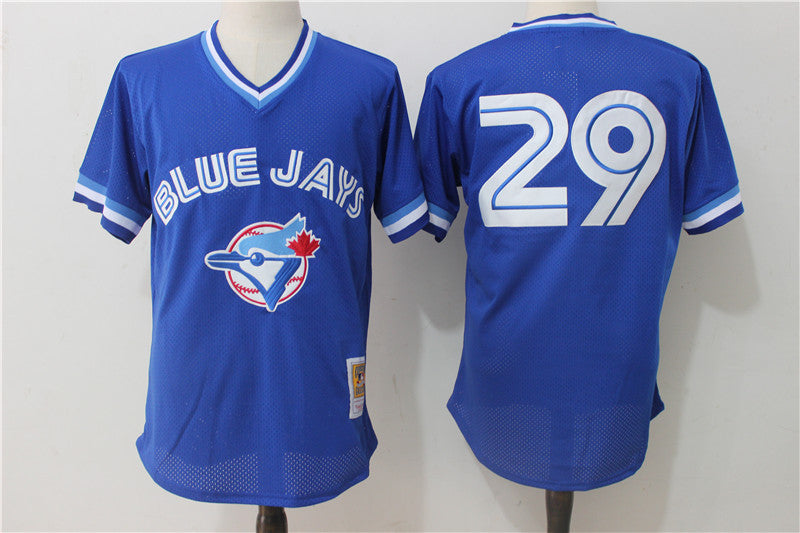 Joe Carter Toronto Blue Jays blue Cooperstown jersey