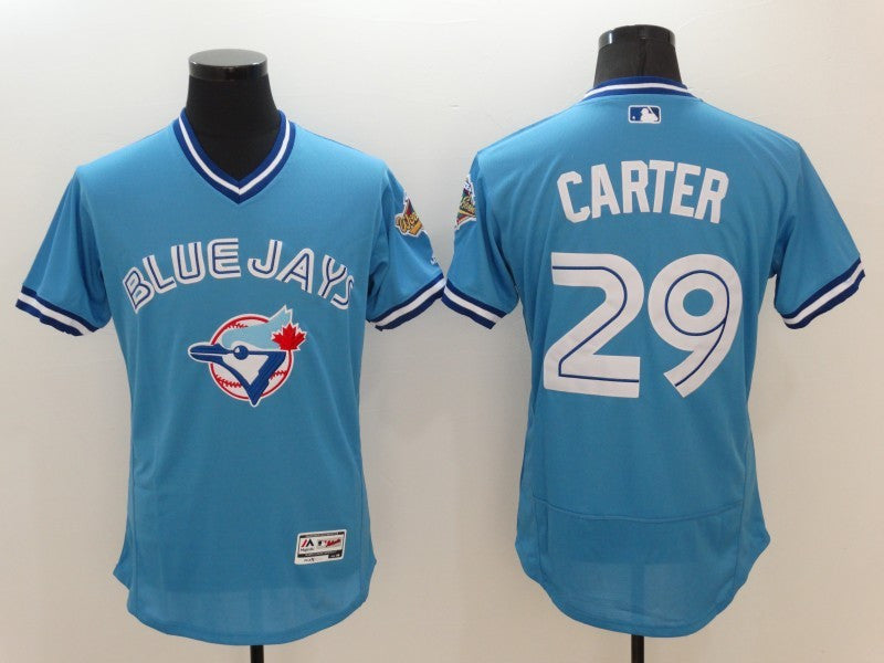 Joe Carter Toronto Blue Jays blue Throwback jersey