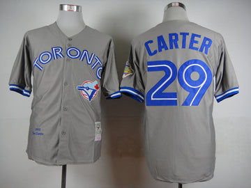 Joe Carter Toronto Blue Jays grey Throwback jersey