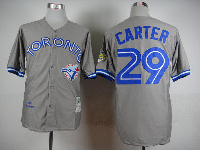 Joe Carter Toronto Blue Jays grey Throwback jersey