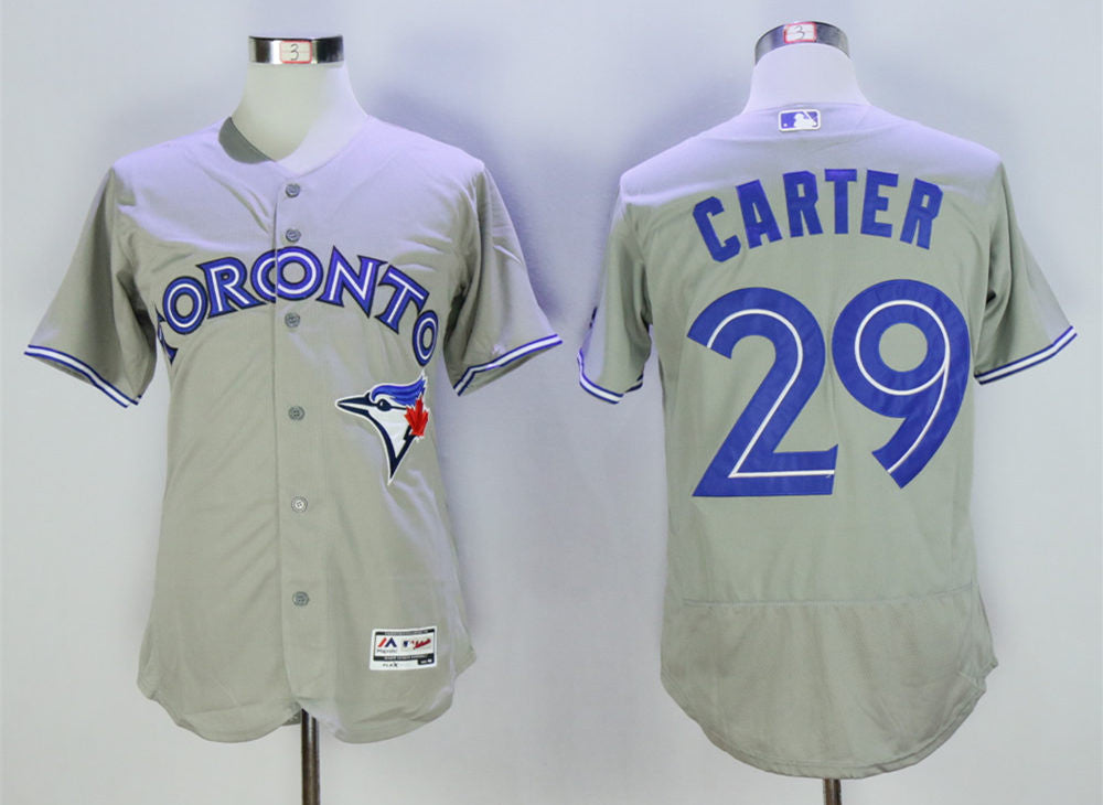 Joe Carter Toronto Blue Jays grey jersey