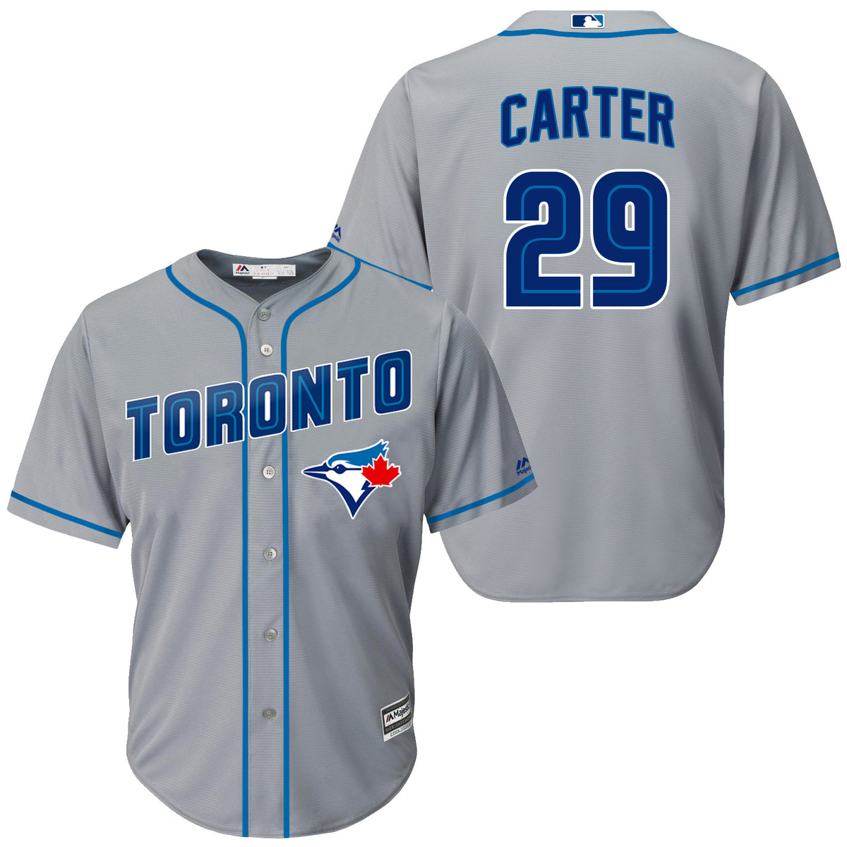 Joe Carter Toronto Blue Jays grey jersey