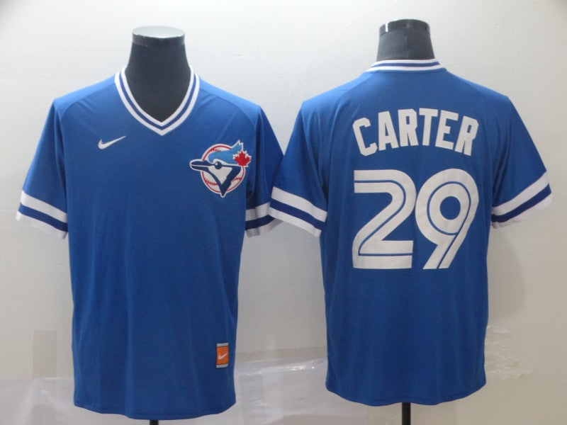 Joe Carter Toronto Blue Jays royal Throwback jersey