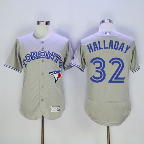 Roy Halladay Toronto Blue Jays grey Authentic jersey