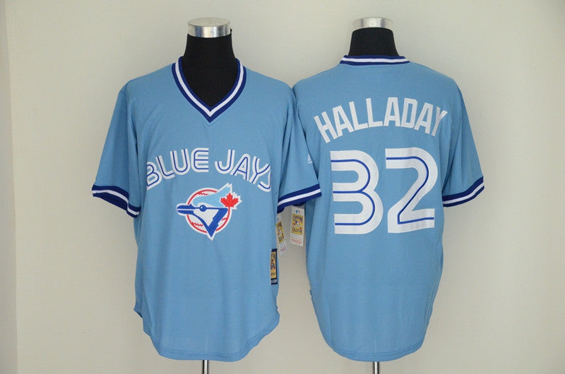 Roy Halladay Toronto Blue Jays blue Throwback jersey