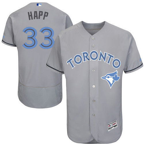 J.A. Happ Toronto Blue Jays gray jersey