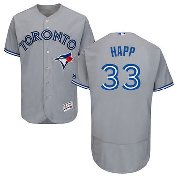 J.A. Happ Toronto Blue Jays gray jersey