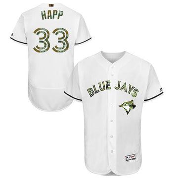 J.A. Happ Toronto Blue Jays white jersey