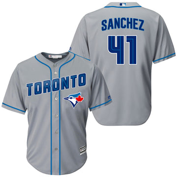 Aaron Sanchez Toronto Blue Jays grey jersey
