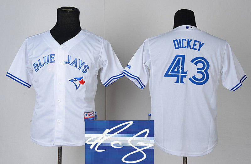 Dickey Toronto Blue Jays white jersey