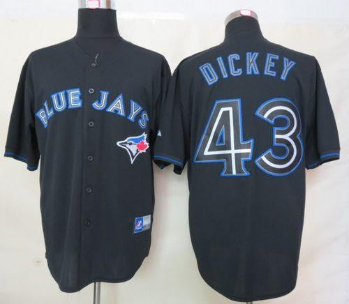 R.A. Dickey Toronto Blue Jays black Fashion jersey