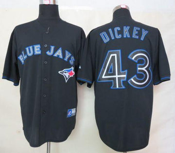 R.A. Dickey Toronto Blue Jays black Fashion jersey