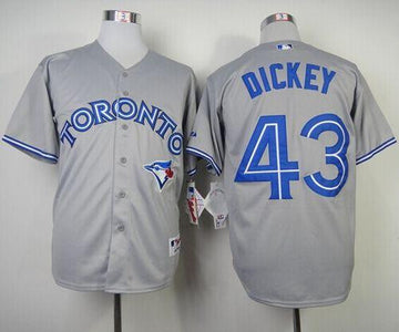 R.A. Dickey Toronto Blue Jays grey jersey
