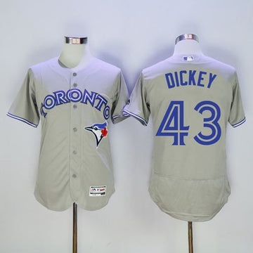R.A. Dickey Toronto Blue Jays grey Authentic jersey