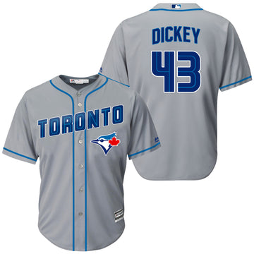 R.A. Dickey Toronto Blue Jays grey jersey