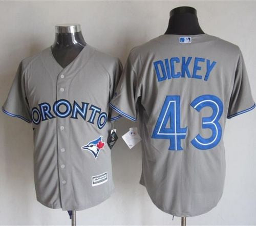 R.A. Dickey Toronto Blue Jays grey jersey