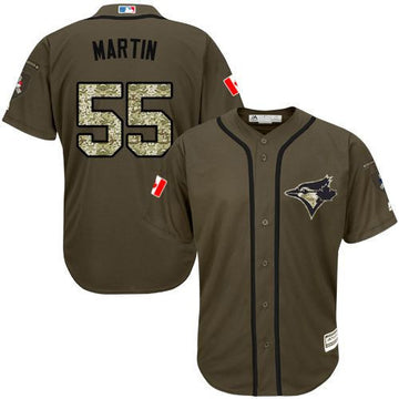 Russell Martin Toronto Blue Jays green Salute To Service jersey