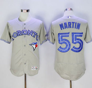 Russell Martin Toronto Blue Jays grey Authentic jersey