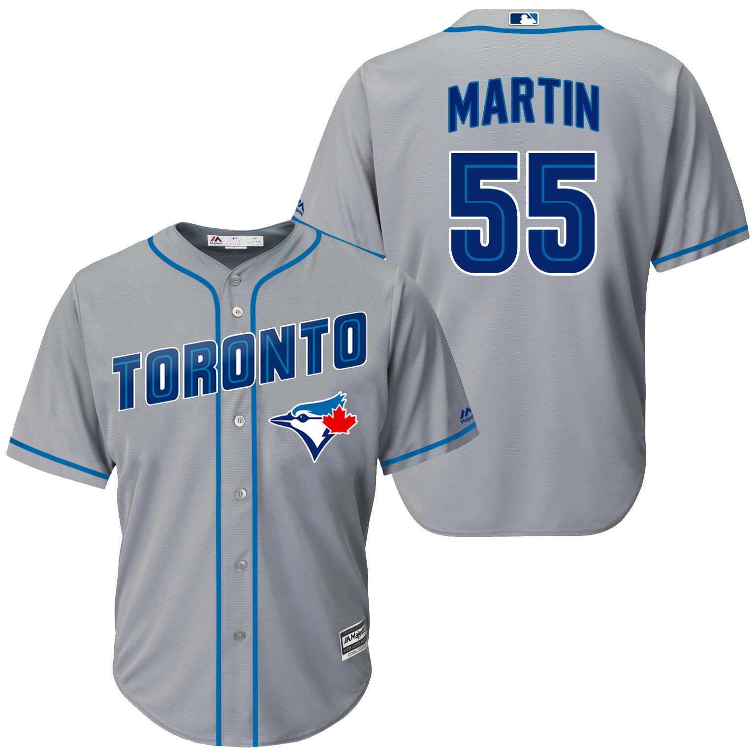 Russell Martin Toronto Blue Jays grey jersey