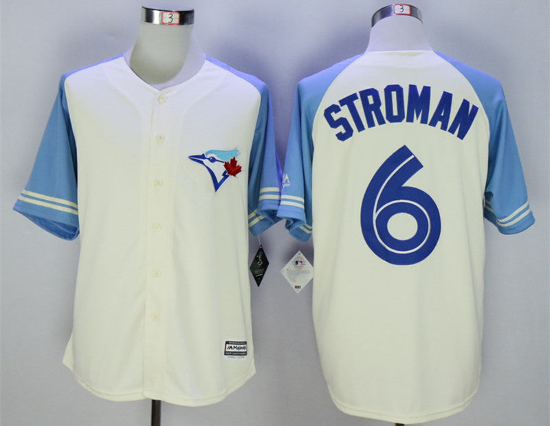 Marcus Stroman Toronto Blue Jays cream jersey