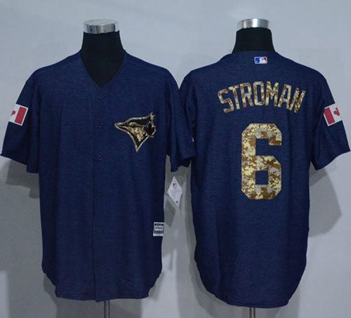 Marcus Stroman Denim Toronto Blue Jays blue Salute To Service jersey