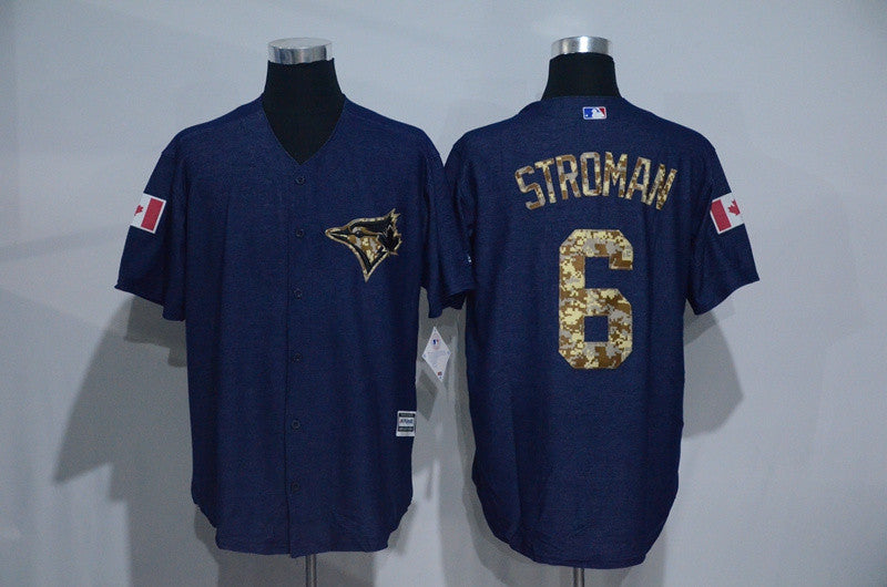 Marcus Stroman Toronto Blue Jays navy Salute To Service jersey