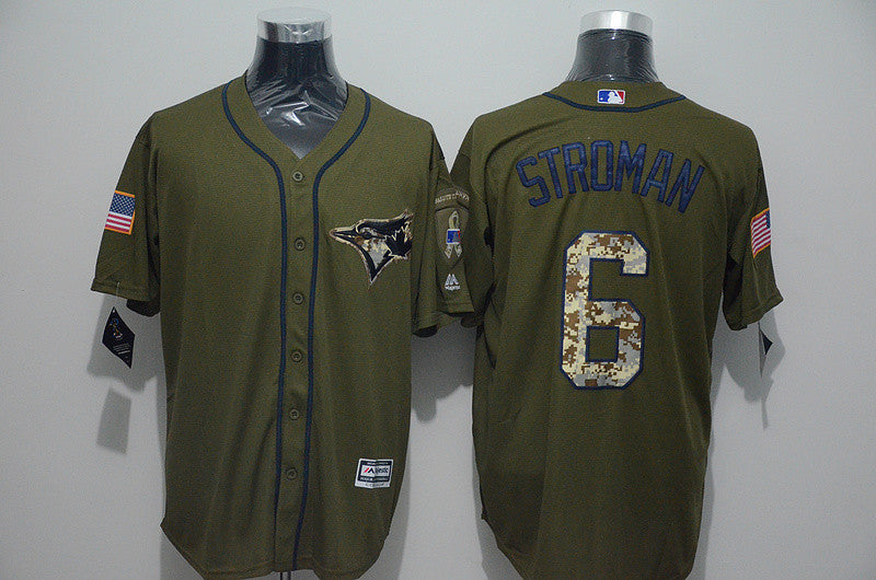 Marcus Stroman Toronto Blue Jays olive jersey