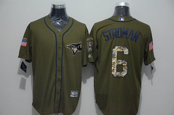 Marcus Stroman Toronto Blue Jays olive jersey
