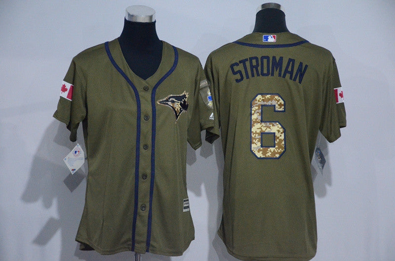 Marcus Stroman Toronto Blue Jays olive jersey