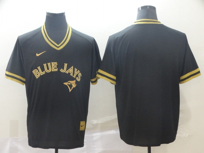 Blank Black Toronto Blue Jays gold Legend jersey