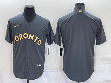 Custom Toronto Blue Jays charcoal All-Star jersey